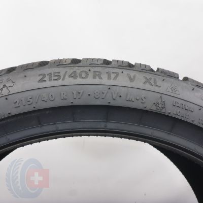 6. Opony 215/40 R17 2x CONTINENTAL 87V XL WinterContact TS 870 Zimowe 2022