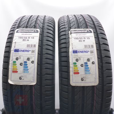 3. Opony 195/55 R15 4x CONTINENTAL 85H UltraContact Letnie 2022 
