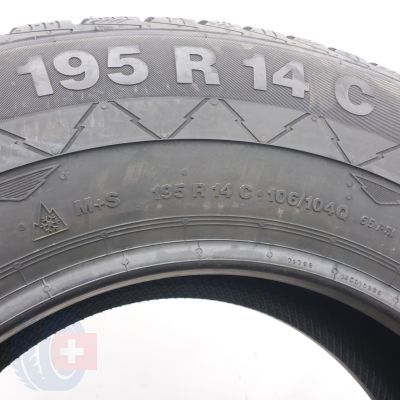 5. Opony 195/80 R14C 2x CONTINENTAL 106/104Q  VancoWinter 2 Zimowe 2022 
