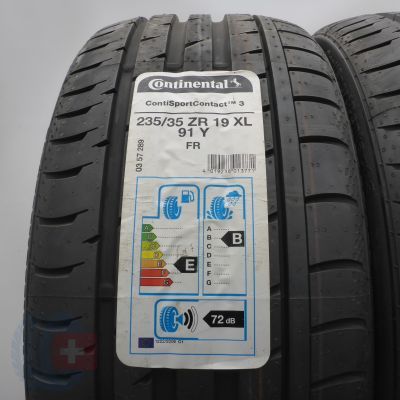 2. Opony 235/35 ZR19 2x CONTINENTAL 91Y XL ContiSportContact 3 Letnie 2020 