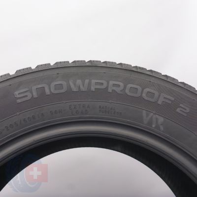 6. Opony 205/60 R16 2x NOKIAN 96H XL Snowproof 2 Zimowe 2023 6,2mm