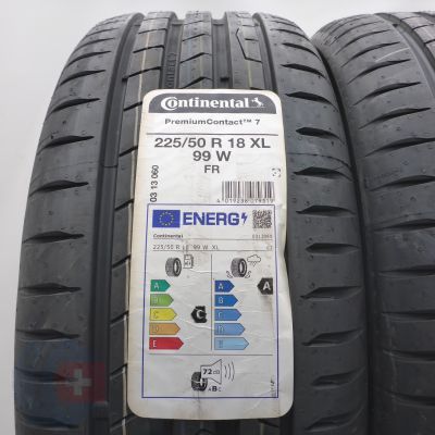2. Opony 225/50 R18 2x CONTINENTAL 99W XL PremiumContact 7 Letnie 2023