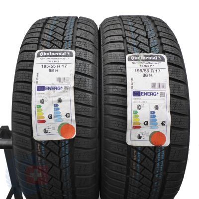 3. Opony 195/55 R17 4x CONTINENTAL 88H ContiWinterContact TS830 P BMW  Zimowe 2021 Nieużywane 
