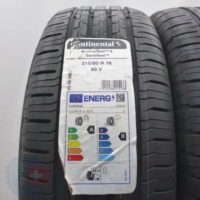 2. Opony 215/60 R16 2x CONTINENTAL 95V XL EcoContact 6 SEAL Letnie 2023