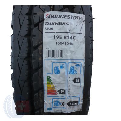 2. 1 x BRIDGESTONE 195/80 R14 C 106/104R Duravis R630 Lato 2016 