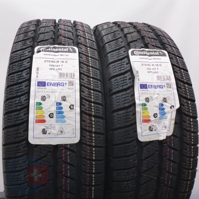 6. Opony 215/60 R16C 4x CONTINENTAL 103/101T VanContact Winter Zimowe 2024 Nieużywane 