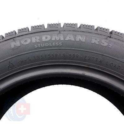 6. Opony 195/55 R15 4x NOKIAN 89R XL Nordman RS2 Zimowe 2021 Jak Nowe