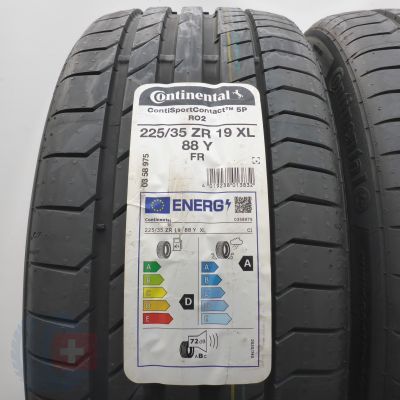 2. Opony 225/35 ZR19 2x CONTINENTAL 88Y XL ContiSportContact 5P R02 Letnie 2022 
