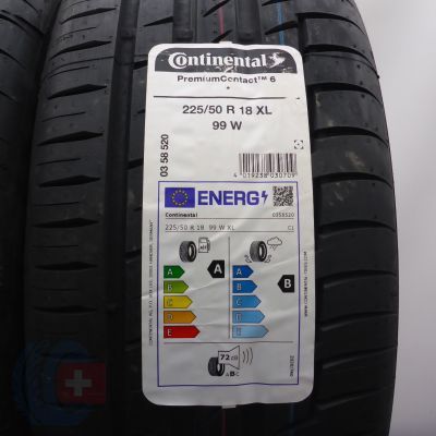 3. Opony 225/50 R18 4x CONTINENTAL 99W XL PremiumContact6 BMW Letnie 2025 Nieużywane