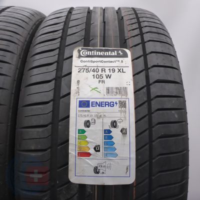2. Opony 275/40 R19 2x CONTINENTAL105W XL ContiSportContact 5 Letnie 2021 