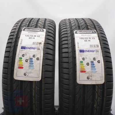 Opony 195/55 R15 2x CONTINENTAL 85H UltraContact Letnie 2022