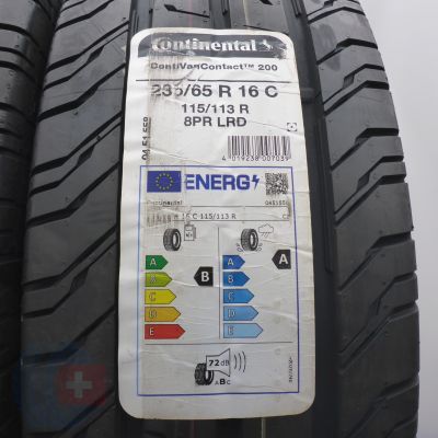 2. Opony 235/65 R16C 4x CONTINENTAL 115/113R ContiVanContact 200 Letnie 2018/21