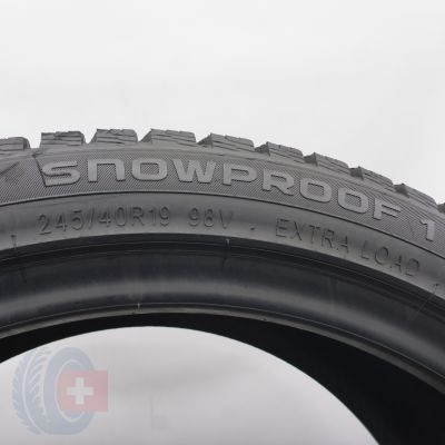 5. Opony 245/40 R19 4 x NOKIAN 98V XL Snowproof 1 Zimowe 2024 7,5-7,2mm