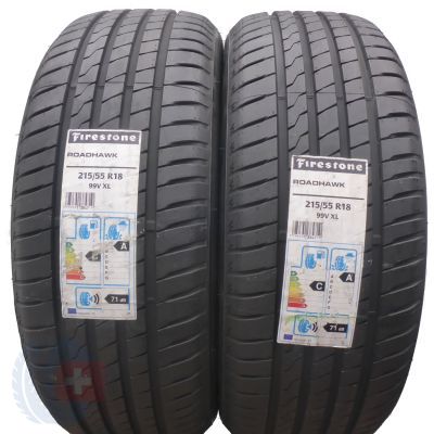 5. 4 x FIRESTONE 215/55 R18 99V XL RoadHawk Lato 2019 Jak Nowe