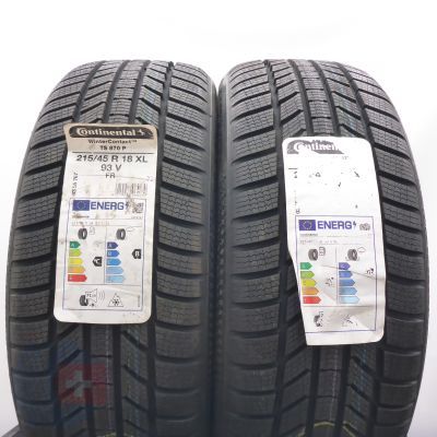 Opony 215/45 R18 2x CONTINENTAL 93V XL WinterContact TS 870 P Zimowe 2022/23 