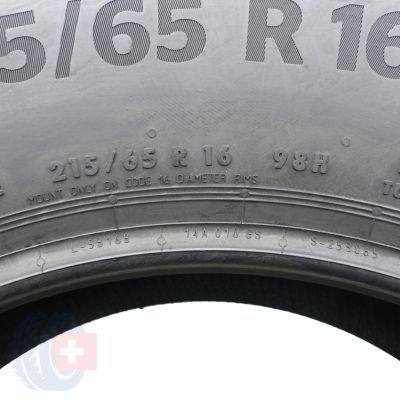 4. Opona 215/65 R16 1x CONTINENTAL 98H PremiumContact 6 Letnia 2019 Jak Nowa 