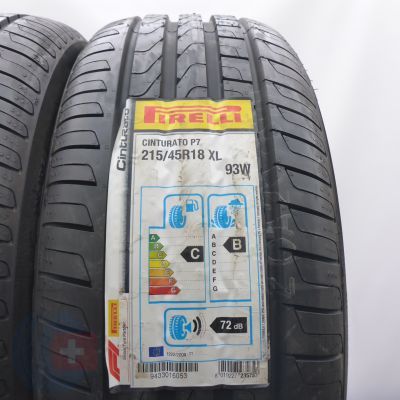 2. Opony 215/45 R18 2x PIRELLI 93W XL Cinturato P7 Letnie 2020 