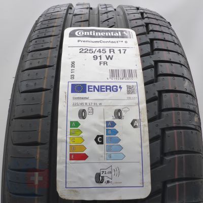 Opona 225/45 R17 1x CONTINENTAL 91W PremiumContact 6 Letnia 2021