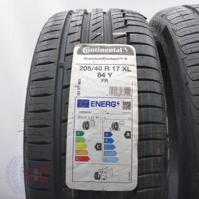2. Opony 205/40 R17 4x CONTINENTAL 84Y XL PremiumContact6 Letnie 2023 Nieużywane