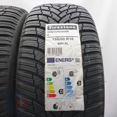 2. Opony 195/50 R16 2x FIRESTONE 88H XL WinterHawk 4 Zimowe 2022 