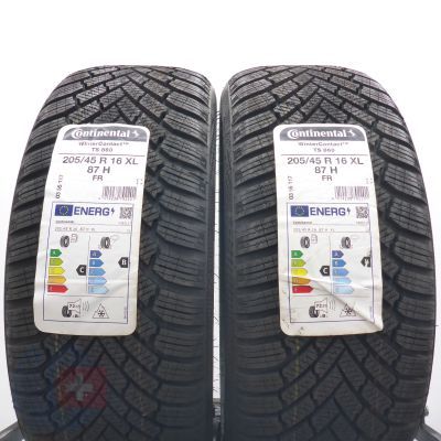 3. Opony 205/45 R16 2x Continental 87H XL WinterContact TS 860 Zimowe 2021