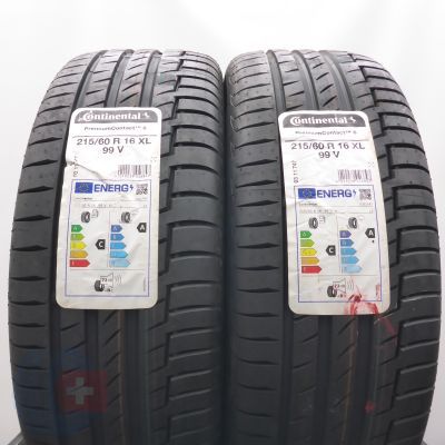 Opony 215/60 R16 2x CONTINENTAL 99V XL PremiumContact 6 Letnie 2021 