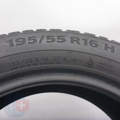 6. Opony 195/55 R16 4x CONTINENTAL 87H WinterContact TS 860 Zimowe 2017 6,8-7,8mm