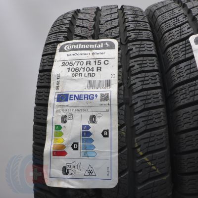 3. Opony 205/70 R15C 4x CONTINENTAL 106/104R VanContact Winter Zimowe 2022 Nieużywane 