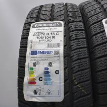 3. Opony 205/70 R15C 4x CONTINENTAL 106/104R VanContact Winter Zimowe 2022 Nieużywane 