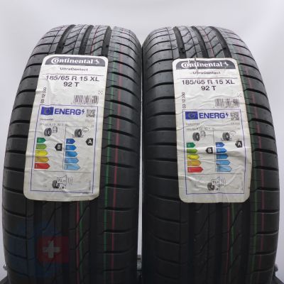 Opony 185/65 R15 2x CONTINENTAL 92T XL UltraContact Letnie 2022 Nieużywane