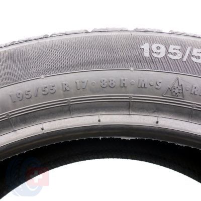 7. Opony 195/55 R17 4x CONTINENTAL 88H ContiWinterContact TS830 P BMW  Zimowe 2021 Nieużywane 