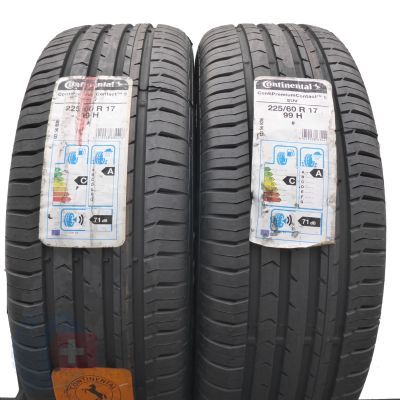 Opony 225/60 R17 2x CONTINENTAL 99H ContiPremiumContact 5 SUV Letnie 2017/19 Nieuzywane 