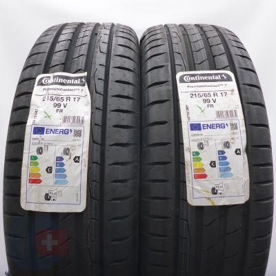 3. Opony 215/65 R17 4x CONTINENTAL 99V PremiumContact 7 Letnie 2023 Nieużywane