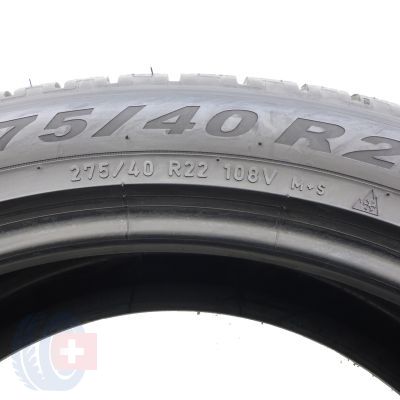 9. Opony 275/40 R22 4x PIRELLI 108V XL Scorpion Winter Zimowe 2017, 2018 6-6,8mm