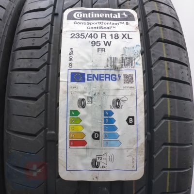 3. Opony 235/40 R18 4x CONTINENTAL 95W XL ContiSportContact 5 SEAL Letnie 2023  