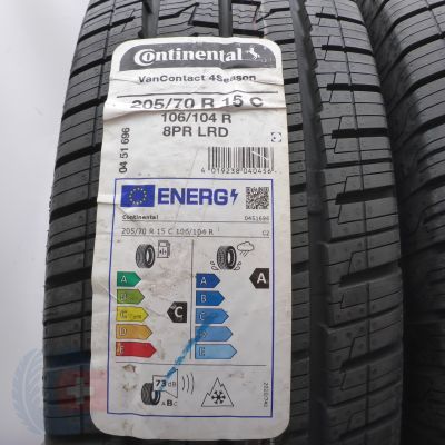 2. Opony 205/70 R15C 2x CONTINENTAL 106/104R VanContact 4Season Wielosezonowe 2022 