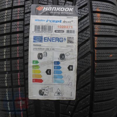 2. 2 x HANKOOK 255/50 R18 106V XL Winter I*cept evo2 W320 MO Zima 2019 Jak Nowe