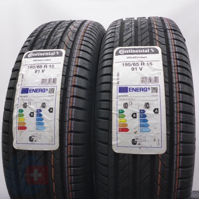 4. Opony 195/65 R15 4x CONTINENTAL 91V UltraContact Letnie 2022 