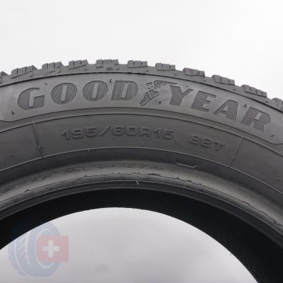 6. Opony 195/60 R15 2x GOODYEAR 88T UltraGrip 9+ Zimowe 2021 6,8mm