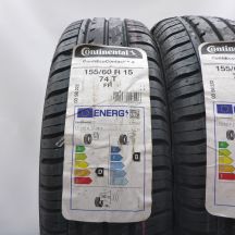 2. Opony 155/60 R15 2x CONTINENTAL 74T ContiEcoContact 3 Letnie 2021 