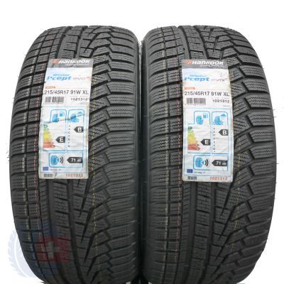 3. Opony 215/45 R17 4x HANKOOK 91W XL A0 Winter I cept evo2 Zimowe 2020 Nieużywane 