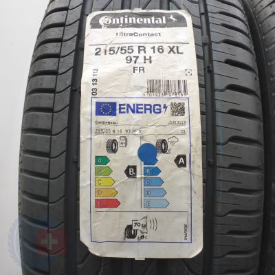 3. Opony 215/55 R16 4x CONTINENTAL 97H XL UltraContact Letnie 2023 