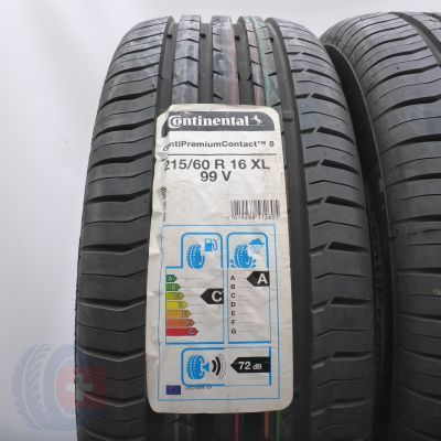 2. Opony 215/60 R16 2x CONTINENTAL 99V XL ContiPremiumContact 5 Letnie 2020