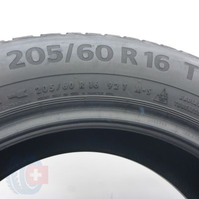 6. Opony 205/60 R16 2x CONTINENTAL 92T WinterContact Ts870 Zimowe 2021, 2024 6,8-7,2mm