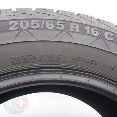 6. Opony 205/65 R16C 2x CONTINENTAL107/105T VancoWinter 2 Zimowe 2022 9,8-9mm 