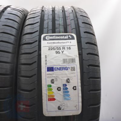2. Opony 225/55 R16 2x CONTINENTAL 95Y ContiEcoContact 5 Letnie 2022 