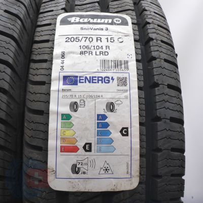 3. Opony 205/70 R15C 4x BARUM 106/104R SnoVanis 3 Zimowe 2022 