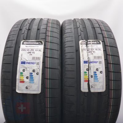 3. Opony 235/45 ZR19 4x CONTINENTAL 99Y XL SportContact 6 Letnie 2022 