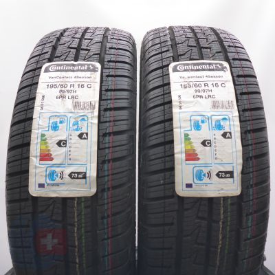 3. Opony 195/60 R16C 4x CONTINENTAL 99/97H VanContact 4Season Wielosezonowe 2020 