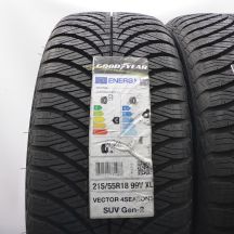 3. Opony 215/55 R18 4x GOODYEAR 99V XL Vector 4Seasons SUV Gen-2 Wielosezonowe 2022 Nieużywane